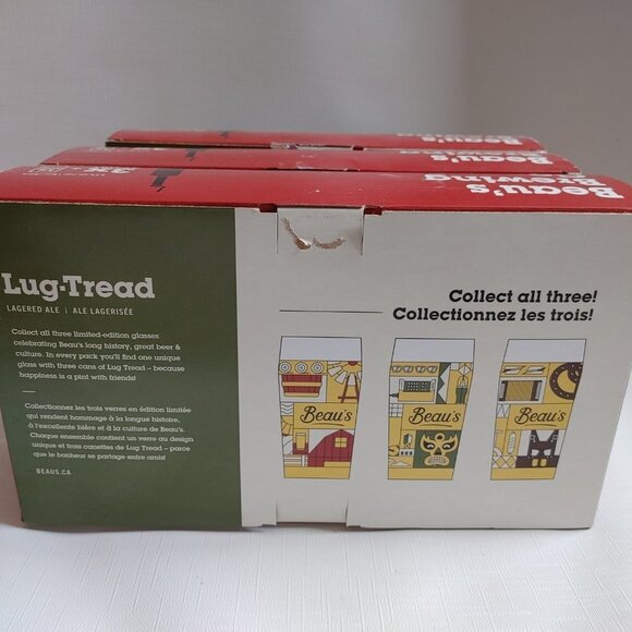 Beau's Brewing Co. Collectible Glasses x3 COMPLETE COLLECTION EMPTY CANS - Picture 3 of 6